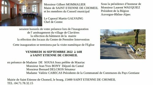 Inauguration des travaux d'aménagement