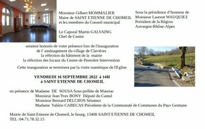 Inauguration des travaux d'aménagement